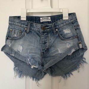 OneTeaspon Bandit Jean Shorts